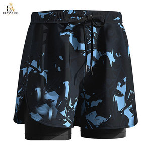 Shorts de course respirants et à séchage rapide pour hommes, imprimés par sublimation, 2 en 1, vêtements de sport professionnels pour l'extérieur - Product Image 2
