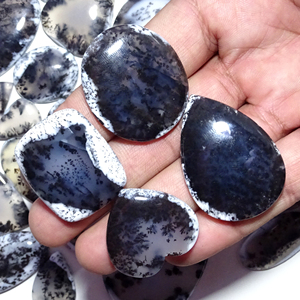 อัญมณีทำจากหินอัญมณีธรรมชาติ Dendrite โอปอล Cabochon อัญมณีหลวมจากยอดอินเดีย - Product Image 1