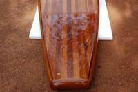 Planche de paddle en bois artisanale (1 personne) en cèdre et fibre de verre, écologique et sûre pour les lacs et les rivières (3,1-4m)