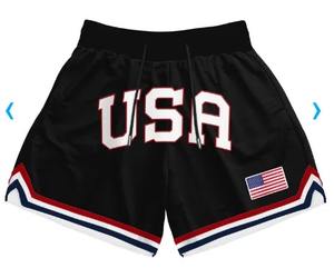 กางเกงขาสั้นบาสเก็ตบอลใส่ได้ทั้งชายและหญิงใหม่ชุดฝึกวิ่งแบบลำลองแห้งเร็วระบายอากาศมีขนาดพิเศษพิมพ์ลายห้าจุด - Product Image 1