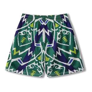 Personalización OEM logotipo personalizado verano hombres de cintura alta pantalones cortos antiarrugas pantalones cortos de malla tejida para la venta de verano caliente - Product Image 2