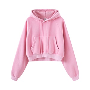 사용자 정의 도매 플러스 사이즈 의류 인쇄 자른 여성 후드 스웨터 제조 업체 세관 의류 - Product Image 1