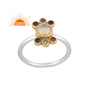 Best Selling Fine Sterling <b>Silver</b> Natural Multi Gemstone Stackable <b>Ring</b> Custom Jewelry Manufacturer - Product Image 1
