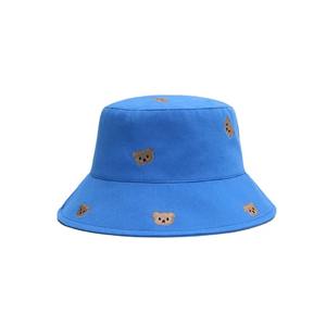 Four Seasons Cotton Cartoon Bear Embroidery Bucket <b>Hat</b> Fisherman <b>Hat</b> Outdoor Travel <b>Sun</b> Cap for <b>Men</b> and Women 201 - Product Image 5