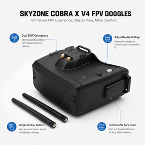 Gafas de Video HD FPV SKYZONE Cobra X V4 V2 con Receptor de Diversidad 5 8G para Dron RC Quadcopter - Product Image 5