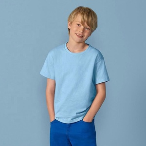 Venta al por mayor personalizado bajo MOQ alta calidad O cuello Fitness Plus tamaño chico Camiseta corta blanca niños 14 a 15 años camiseta para hombres - Product Image 1