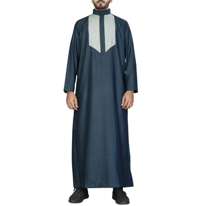 Vente en gros de vêtements musulmans traditionnels Jubbah arabe Thobe pour hommes Vêtements islamiques Jalabiya musulman pour hommes Thobe - Product Image 4