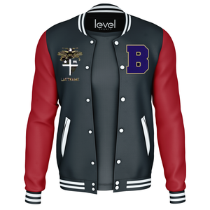 Fabricante de chaquetas universitarias personalizadas tela de peso pesado chaquetas universitarias de béisbol de bombardero de gran tamaño OEM personalizadas para hombres - Product Image 1