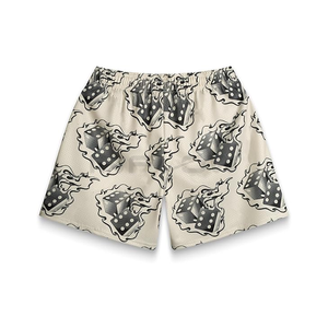 Shorts de sport pour hommes, unis, style urbain, séchage rapide, en maille d'été, avec impression par transfert thermique, en polyester, entrejambe de 5 pouces, personnalisables - Product Image 4