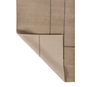 พรมขนสัตว์ถักมือสีน้ำตาลเบจ รุ่น Aiwl-3010 ลายแบบนามธรรม สำหรับห้องนั่งเล่น วัยรุ่น ห้องโถง รูปทรงสี่เหลี่ยมผืนผ้า ลายจิ๊กซอว์ สำหรับตกแต่งบ้าน - Product Image 5