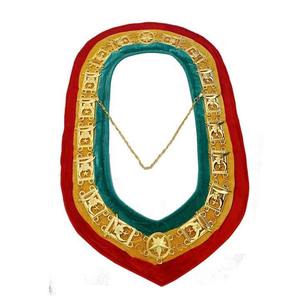 Durable ligero poliéster masónico Regalia bordado artesanías intrincado cuero de imitación Shrine Collar intrincado costura - Product Image 4