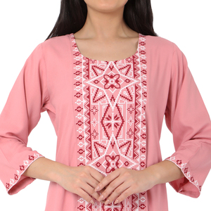 ROBE MAXI COURTE IMPRIMÉE CAFTAN FEMME DÉCONTRACTÉE ÉLÉGANTE FORMÉE ARABE JALABIYA TENDANCE ROBE CAFTAN COUPE SLIM - Product Image 2