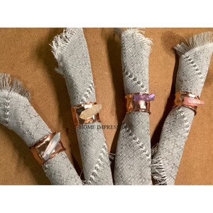 Premium Quality Eco-Friendly Stocked Flower Shaped Napkin Ring Holder Metal <b>Table</b> <b>Top</b> <b>Decoration</b> <b>Wedding</b> Giveaways Accessories - Product Image 4