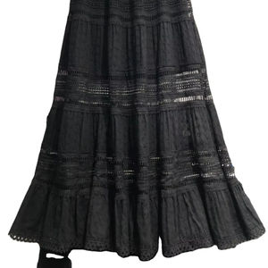 Falda larga bordada de estilo francés, falda con línea A, diseño de Primavera/Verano 2025, falda blanca hueca de nicho Sense - Product Image 1