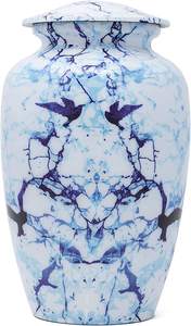 Fabricant et exportateur d'Inde d'urnes funéraires en aluminium classiques à papillon gravé pour cendres funéraires - Product Image 6