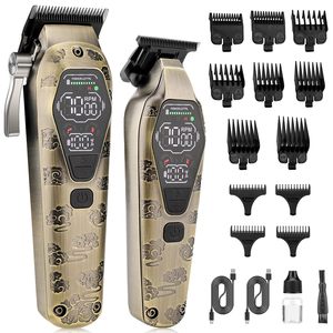 Tondeuse à cheveux sans fil professionnelle pour hommes, moteur robuste, affichage LED haute puissance, alimentation par batterie USB - Product Image 6