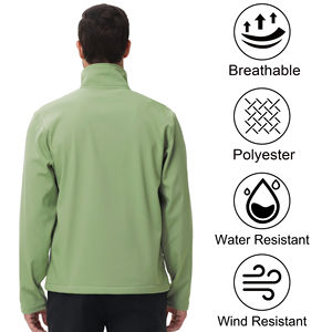 Chaqueta táctica Softshell para hombre, chaqueta impermeable de invierno informal con cierre de cremallera, chaqueta Softshell gruesa para hombre - Product Image 4