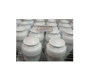 Urnas de cremación para adultos con acabados coloridos decorativos Urnas de cremación funerarias de alta calidad en aluminio metálico - Product Image 1