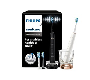 DiamondClean แปรงสีฟันไฟฟ้า9000แพ็คคู่พร้อมเทคโนโลยีเสียงรวมถึงแอปเซ็นเซอร์ความดัน HX9914/61 - Product Image 5