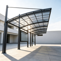 Auvent de stationnement moderne et minimaliste en aluminium recyclable, garage pour voiture, couleurs personnalisées, anti-corrosion, imperméable, jardin, extérieur