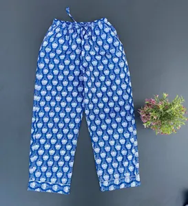 ชุดนอนสำหรับผู้หญิงผ้าฝ้าย100% พิมพ์ลายดอกไม้ทำด้วยมือสไตล์อินเดีย-ชุดเดินเช้าแบบลำลองหรูหราหรูหราสำหรับวันหยุดฤดูร้อน - Product Image 2