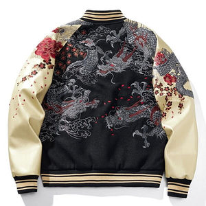 Veste de Baseball en Cuir avec Manches en Laine Personnalisée de Haute Qualité avec Broderie en Chenille Vêtements pour Hommes Vestes Universitaires - Product Image 2