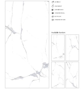 Carreaux de sol en porcelaine vitrifiée brillante de style moderne 600x1200mm Carrara Elite polis pour le salon Novac Céramique - Product Image 5