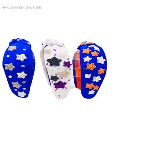 Customized Fashionable Sports Game Day Collection Hand Embellished Beaded Knotted Hair Wrap for <b>Women</b> & Girls Everyday Use - Product Image 6