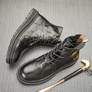 Chaussures décontractées légères avec semelle absorbant la transpiration et structure flexible, chaussures de tous les jours pour hommes, chaussures en cuir - Product Image 3