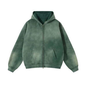 OEM Streetwear Heavy 420GMS Vintage Hombres Oversized Acid Wash Sun Faded Heavyweight Boxy Fit Hoodie - Product Image 1