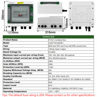 Boîtier de Combinaison Solaire Photovoltaïque CNLONQ 1 Entrée 1 Sortie DC500V 20/32/40/63A IP65 en Plastique PC+ABS – Fournisseur d'Usine