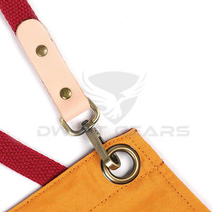 Delantal de cocina impermeable, mandil liso de múltiples bolsillos, para salón de barbería, tela vaquera - Product Image 3