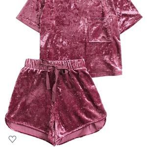 2025ชุดวอร์มผ้ากำมะหยี่แขนสั้นลำลองสำหรับผู้หญิง, ชุดวอร์มกางเกงขาสั้นผ้ากำมะหยี่พิมพ์ลาย2ชิ้นเป็นมิตรกับสิ่งแวดล้อมสำหรับฤดูหนาว - Product Image 5