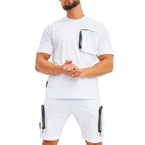 Conjunto de pantalones cortos de camiseta informal de estilo callejero para hombre, traje de verano de algodón transpirable con estilo cómodo con servicios ODM/ODM - Product Image 5