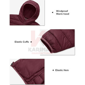 Doudoune matelassée pour hommes Doudoune légère compressible Manteau d'hiver Capuche Design personnalisable Fourniture directe en usine Doudoune pour hommes - Product Image 6