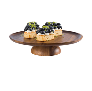 Soporte de pastel de madera de alta calidad para decoración de fiesta de cumpleaños de boda herramientas de pastel servir postre pastel bandeja de madera - Product Image 6