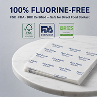 Papier d'emballage alimentaire biodégradable double face personnalisé avec logo, résistant à la graisse, jetable, pour boulangerie et bistro