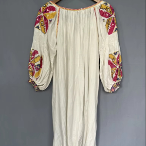 ชุดเดรสยาวสำหรับสตรีชุดเดรสลำลองซักได้สำหรับฤดูร้อนผ้าลินินและผ้าฝ้ายแฟชั่นตามสั่ง - Product Image 1