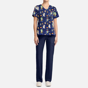 Tenue Médicale Unisexe Personnalisée pour Infirmière, Médecin, Esthéticienne – Ensemble Blouse et Pantalon en Toile Extensible, Séchage Rapide, Respirant pour Adultes - Product Image 1