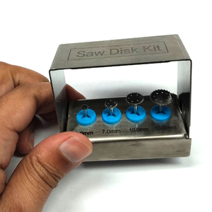 Kit de Discos de Sierra para Implantes Dentales, 4 Piezas, Acero Inoxidable Manual, Herramientas de Corte de Precisión Quirúrgica Intensa para Cirugía de Implantes Óseos - Product Image 4