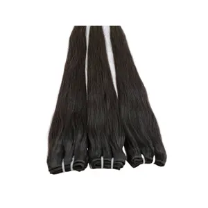 Купить Стандартное Качество прямые человеческие волосы для наращивания с двойным плетением бразильские волосы для продажи экспортерами