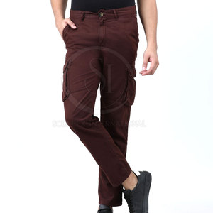 Pantalon cargo décontracté pour hommes Offre Spéciale Nouveau design avec devant plat respirant et léger Street Wear avec logo à la taille - Product Image 1