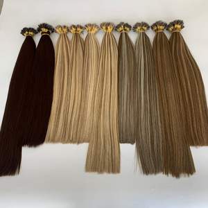 Wholesale Nano <b>Bead</b> Human Hair <b>Extension</b> Remy European Nano Tip Hair Customised Colors Straight Texture - Product Image 2
