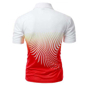 Golf de poliéster de alta calidad 2025 para hombre para camisas OEM Impresión digital personalizada Lona sólida Manga corta Transpirable Secado rápido - Product Image 5