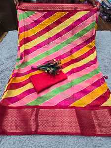 Saree de mariée lourd pour la saison des mariages Saree en lin pour femmes du fabricant indien de Saree - Product Image 3