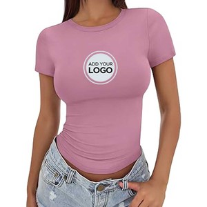 T-shirts Slim Fit pour femmes à manches courtes hauts d'été décontracté entraînement Yoga t-shirts hauts - Product Image 4