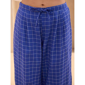 Pantalon palazzo pour femme Mimi, respirant, plissé, taille élastique, pantalon ample en coton, jusqu'à 3XL - Product Image 5