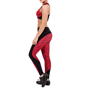 Custom Women Silk Screen Printed Cotton Bamboo Anti Bacterial Breathable Stylish Gym Yoga Pants 4 Way Stretch Workout <b>Tights</b> - Product Image 2