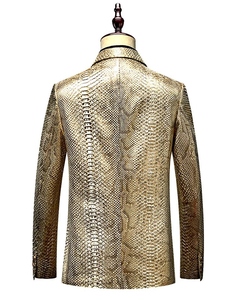 Nouvelle arrivée veste en peau de crocodile métallique pour hommes dans un style vintage confortable nouvelle veste en cuir pour hommes prix de gros - Product Image 2