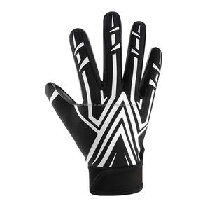 Gants de football américain pour receveur, en cuir, super adhérents, logo personnalisé, antidérapants, confortables, haute qualité - Product Image 6